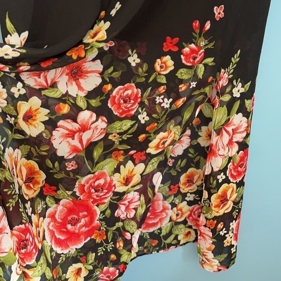 𝅺new Forever 21 Black Floral Maxi Dress - Picture 3 of 8